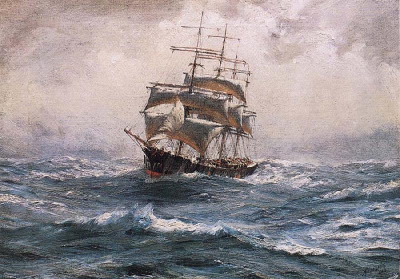 Thomas Somerscales A Ship running before a Gale Spain oil painting art